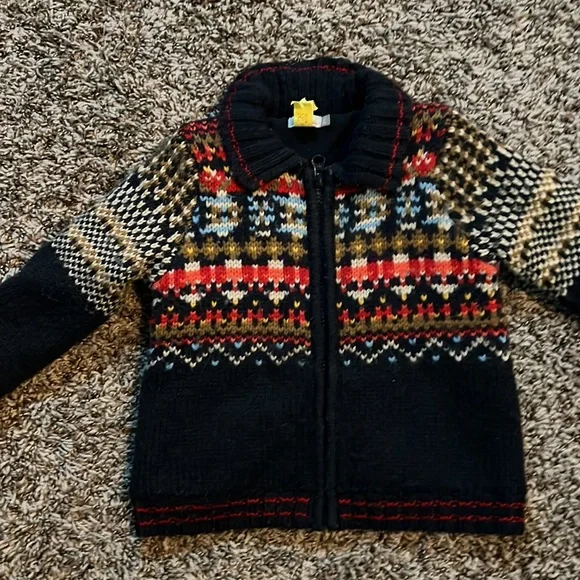 catimini france toddler blue knit sweater
